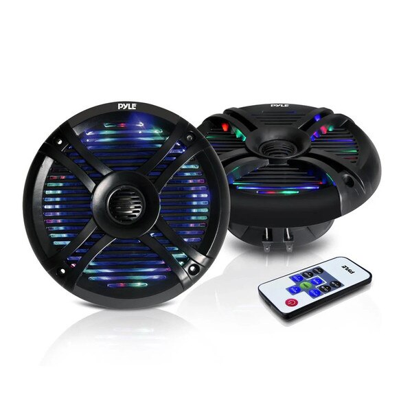 Main product image for Pyle PLMRX68LEB 6.5" Component Marine LED Speaker Pair Black267-7016
